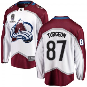 Breakaway Fanatics Branded Youth Pierre Turgeon White Away 2022 Stanley Cup Champions Jersey - NHL Colorado Avalanche