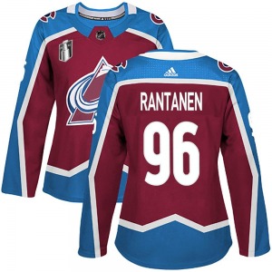 Authentic Adidas Women's Mikko Rantanen Burgundy Home 2022 Stanley Cup Final Patch Jersey - NHL Colorado Avalanche