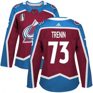 Authentic Adidas Women's Yakov Trenin Burgundy Home 2022 Stanley Cup Final Patch Jersey - NHL Colorado Avalanche