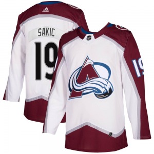 Authentic Adidas Youth Joe Sakic White 2020/21 Away Jersey - NHL Colorado Avalanche