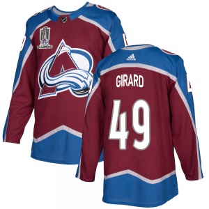 Authentic Adidas Youth Samuel Girard Burgundy Home 2022 Stanley Cup Champions Jersey - NHL Colorado Avalanche