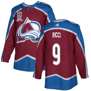 Authentic Adidas Youth Mike Ricci Burgundy Home 2022 Stanley Cup Champions Jersey - NHL Colorado Avalanche