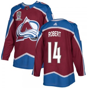 Authentic Adidas Youth Rene Robert Burgundy Home 2022 Stanley Cup Champions Jersey - NHL Colorado Avalanche