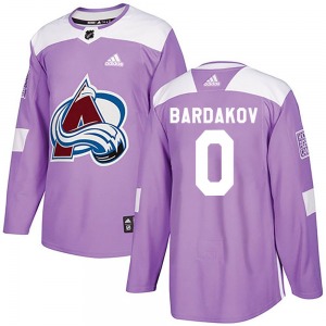 Authentic Adidas Youth Zakhar Bardakov Purple Fights Cancer Practice Jersey - NHL Colorado Avalanche