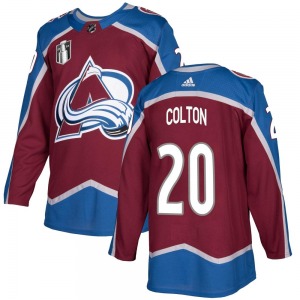 Authentic Adidas Youth Ross Colton Burgundy Home 2022 Stanley Cup Final Patch Jersey - NHL Colorado Avalanche