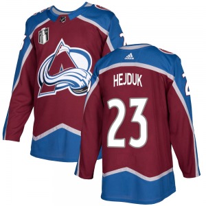 Authentic Adidas Youth Milan Hejduk Burgundy Home 2022 Stanley Cup Final Patch Jersey - NHL Colorado Avalanche