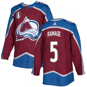 Authentic Adidas Youth Rob Ramage Burgundy Home 2022 Stanley Cup Final Patch Jersey - NHL Colorado Avalanche