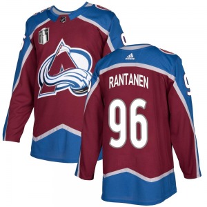 Authentic Adidas Youth Mikko Rantanen Burgundy Home 2022 Stanley Cup Final Patch Jersey - NHL Colorado Avalanche
