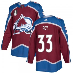 Authentic Adidas Youth Patrick Roy Burgundy Home 2022 Stanley Cup Final Patch Jersey - NHL Colorado Avalanche