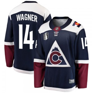 Breakaway Fanatics Branded Youth Chris Wagner Navy Alternate 2022 Stanley Cup Final Patch Jersey - NHL Colorado Avalanche