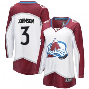 Breakaway Fanatics Branded Women's Jack Johnson White Away Jersey - NHL Colorado Avalanche