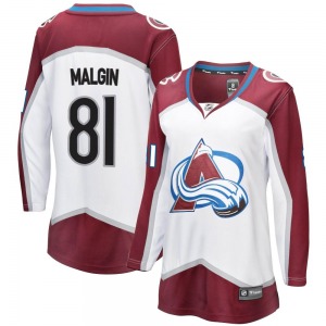 Breakaway Fanatics Branded Women's Denis Malgin White Away Jersey - NHL Colorado Avalanche