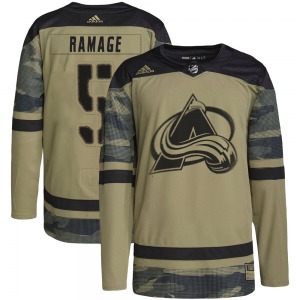 Authentic Adidas Youth Rob Ramage Camo Military Appreciation Practice Jersey - NHL Colorado Avalanche