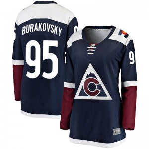 Breakaway Fanatics Branded Women's Andre Burakovsky Navy Alternate Jersey - NHL Colorado Avalanche