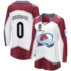 Breakaway Fanatics Branded Women's Zakhar Bardakov White Away 2022 Stanley Cup Champions Jersey - NHL Colorado Avalanche