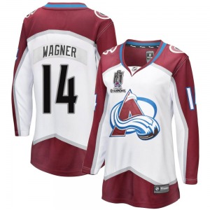Breakaway Fanatics Branded Women's Chris Wagner White Away 2022 Stanley Cup Champions Jersey - NHL Colorado Avalanche