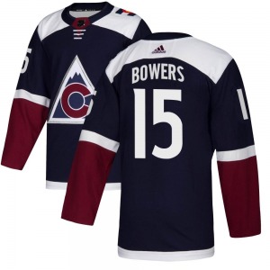 Authentic Adidas Youth Shane Bowers Navy Alternate Jersey - NHL Colorado Avalanche