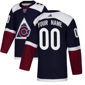 Authentic Adidas Youth Custom Navy Custom Alternate Jersey - NHL Colorado Avalanche