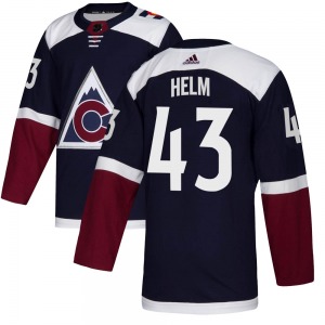 Authentic Adidas Youth Darren Helm Navy Alternate Jersey - NHL Colorado Avalanche