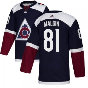 Authentic Adidas Youth Denis Malgin Navy Alternate Jersey - NHL Colorado Avalanche