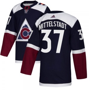 Authentic Adidas Youth Casey Mittelstadt Navy Alternate Jersey - NHL Colorado Avalanche