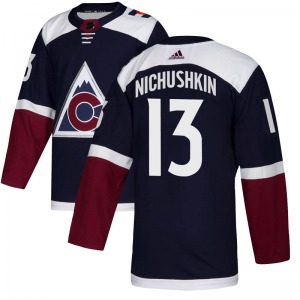 Authentic Adidas Youth Valeri Nichushkin Navy Alternate Jersey - NHL Colorado Avalanche