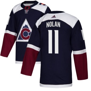 Authentic Adidas Youth Owen Nolan Navy Alternate Jersey - NHL Colorado Avalanche