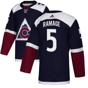 Authentic Adidas Youth Rob Ramage Navy Alternate Jersey - NHL Colorado Avalanche