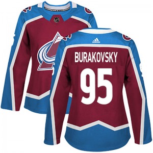Authentic Adidas Women's Andre Burakovsky Burgundy Home Jersey - NHL Colorado Avalanche