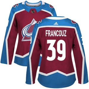 Authentic Adidas Women's Pavel Francouz Burgundy Home Jersey - NHL Colorado Avalanche