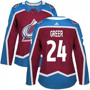 Authentic Adidas Women's A.J. Greer Burgundy Home Jersey - NHL Colorado Avalanche