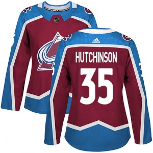 Authentic Adidas Women's Michael Hutchinson ized Burgundy Home Jersey - NHL Colorado Avalanche