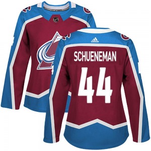 Authentic Adidas Women's Corey Schueneman Burgundy Home Jersey - NHL Colorado Avalanche