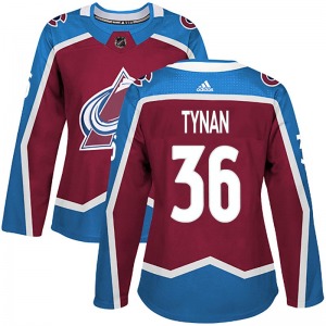 Authentic Adidas Women's T.J. Tynan Burgundy Home Jersey - NHL Colorado Avalanche