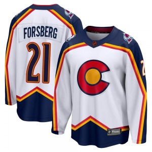 Breakaway Fanatics Branded Youth Peter Forsberg White Special Edition 2.0 Jersey - NHL Colorado Avalanche