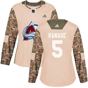 Authentic Adidas Women's Rob Ramage Camo Veterans Day Practice Jersey - NHL Colorado Avalanche