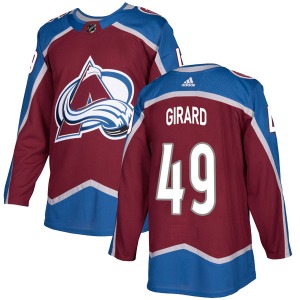 Authentic Adidas Youth Samuel Girard Burgundy Home Jersey - NHL Colorado Avalanche