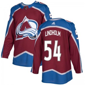 Authentic Adidas Youth Anton Lindholm Burgundy Home Jersey - NHL Colorado Avalanche
