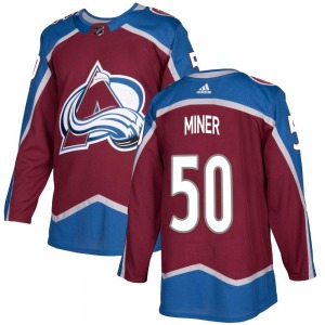 Authentic Adidas Youth Trent Miner Burgundy Home Jersey - NHL Colorado Avalanche