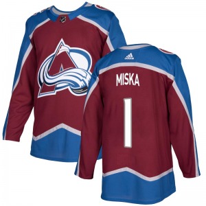 Authentic Adidas Youth Hunter Miska Burgundy Home Jersey - NHL Colorado Avalanche