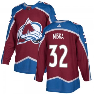 Authentic Adidas Youth Hunter Miska Burgundy Home Jersey - NHL Colorado Avalanche