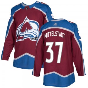Authentic Adidas Youth Casey Mittelstadt Burgundy Home Jersey - NHL Colorado Avalanche