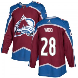 Authentic Adidas Youth Miles Wood Burgundy Home Jersey - NHL Colorado Avalanche