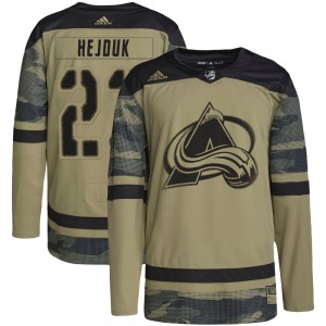 Authentic Adidas Adult Milan Hejduk Camo Military Appreciation Practice Jersey - NHL Colorado Avalanche