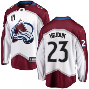 Breakaway Fanatics Branded Youth Milan Hejduk White Away 2022 Stanley Cup Final Patch Jersey - NHL Colorado Avalanche