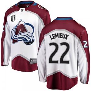 Breakaway Fanatics Branded Youth Claude Lemieux White Away 2022 Stanley Cup Final Patch Jersey - NHL Colorado Avalanche
