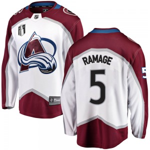 Breakaway Fanatics Branded Youth Rob Ramage White Away 2022 Stanley Cup Final Patch Jersey - NHL Colorado Avalanche