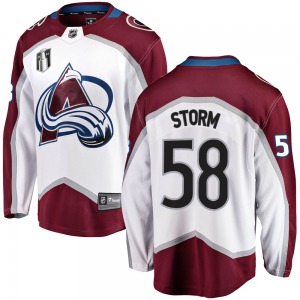 Breakaway Fanatics Branded Youth Ben Storm White Away 2022 Stanley Cup Final Patch Jersey - NHL Colorado Avalanche