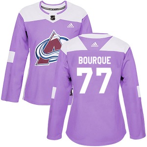 Authentic Adidas Women's Raymond Bourque Purple Fights Cancer Practice Jersey - NHL Colorado Avalanche