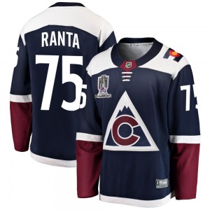 Breakaway Fanatics Branded Youth Sampo Ranta Navy Alternate 2022 Stanley Cup Champions Jersey - NHL Colorado Avalanche